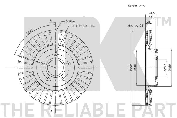 NK 314849 Bremsscheibe