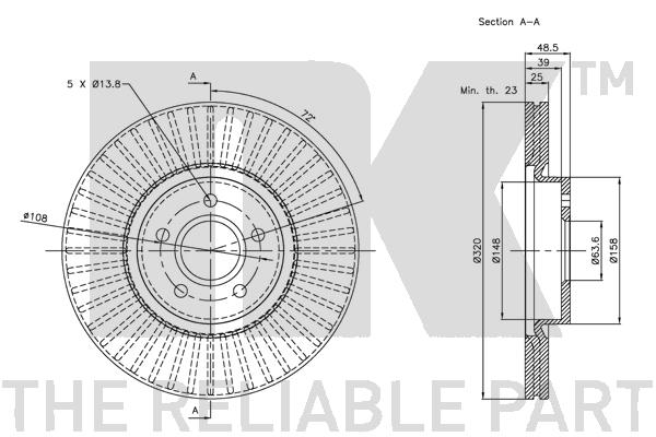 NK 314850 Bremsscheibe