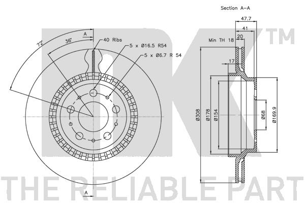 NK 314852 Bremsscheibe