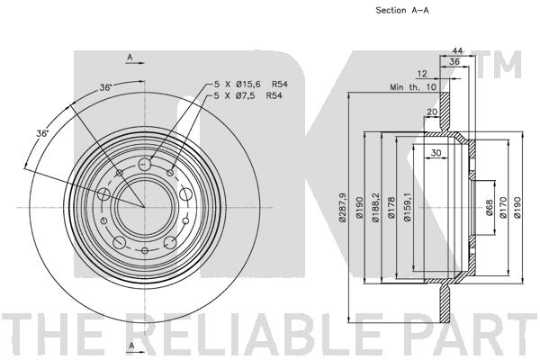 NK 314854 Bremsscheibe