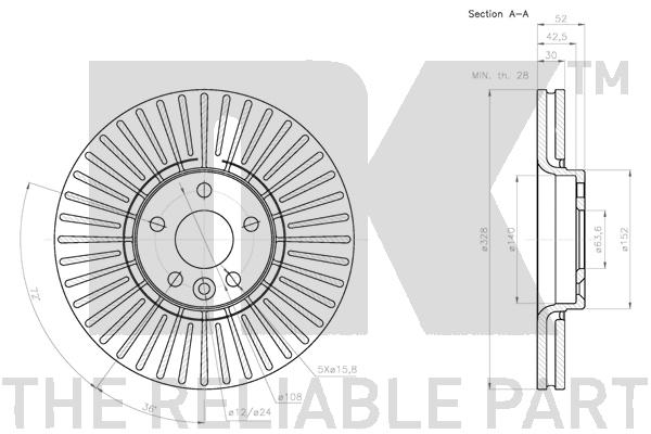 NK 314860 Bremsscheibe
