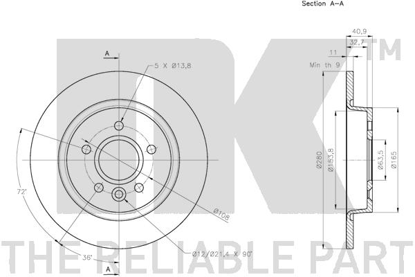 NK 314865 Bremsscheibe