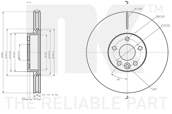NK 314869 Bremsscheibe