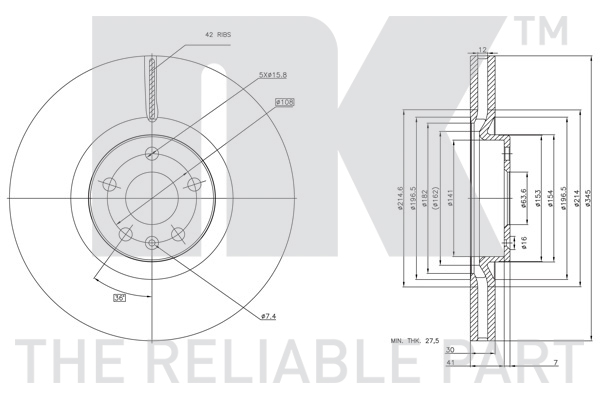 NK 314870 Bremsscheibe