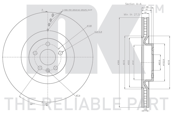 NK 314871 Bremsscheibe