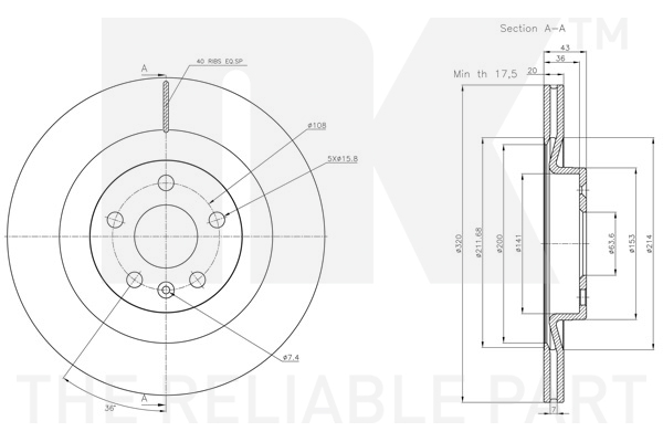 NK 314872 Bremsscheibe