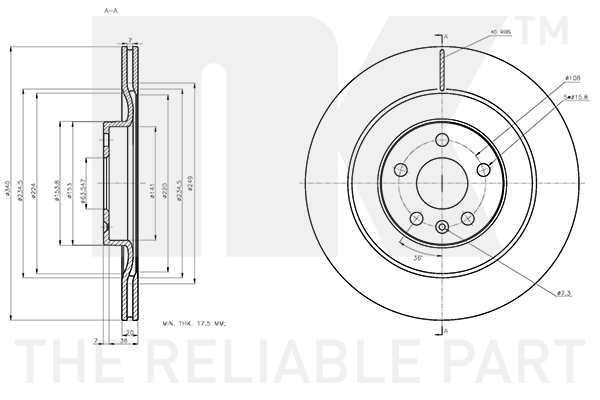 NK 314873 Bremsscheibe
