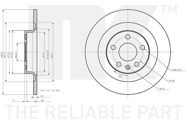 NK 314875 Bremsscheibe