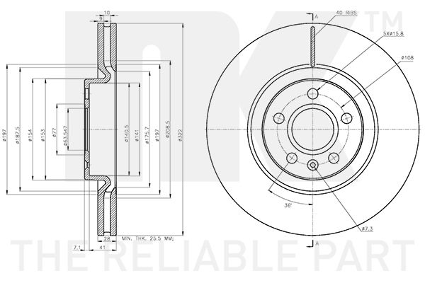 NK 314876 Bremsscheibe