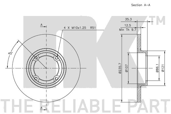NK 315001 Bremsscheibe