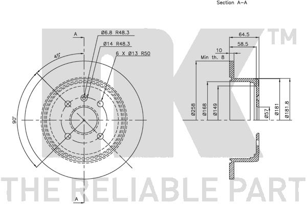 NK 315007 Bremsscheibe
