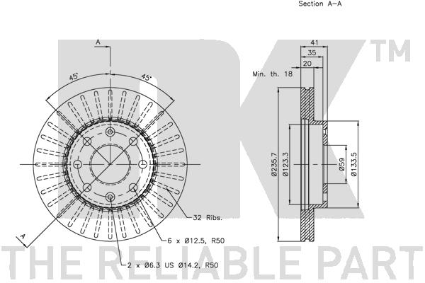 NK 315008 Bremsscheibe
