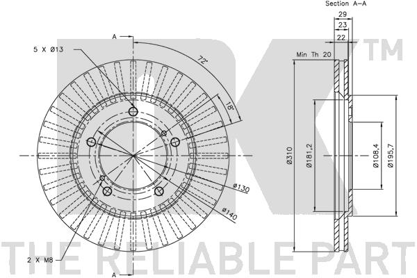 NK 315210 Bremsscheibe