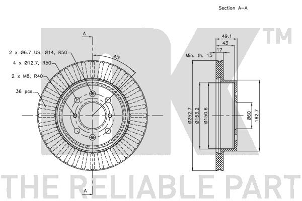 NK 315213 Bremsscheibe