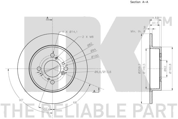 NK 315225 Bremsscheibe
