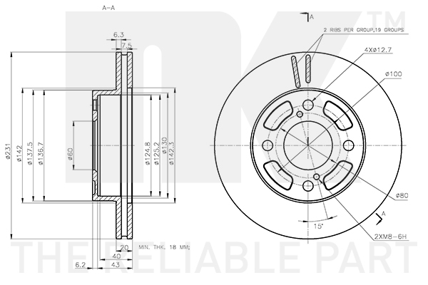 NK 315238 Bremsscheibe