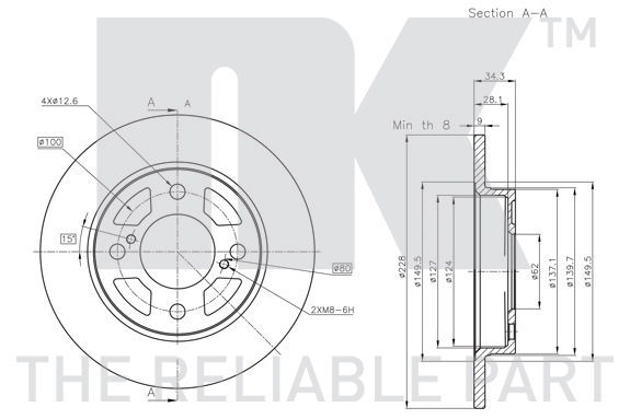 NK 315240 Bremsscheibe