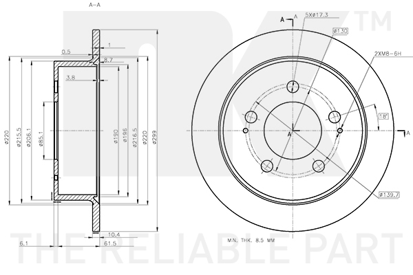 NK 315704 Bremsscheibe