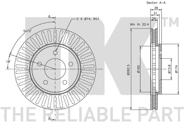 NK 319301 Bremsscheibe