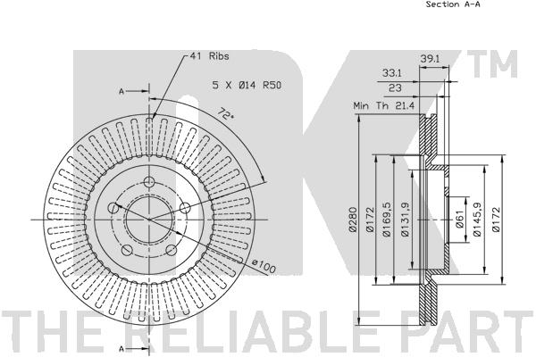 NK 319305 Bremsscheibe