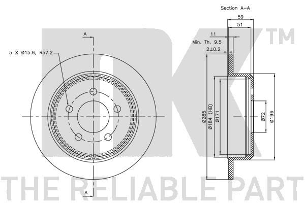 NK 319307 Bremsscheibe
