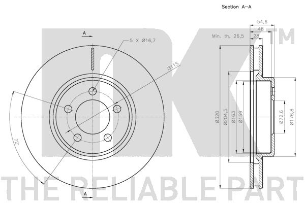 NK 319320 Bremsscheibe