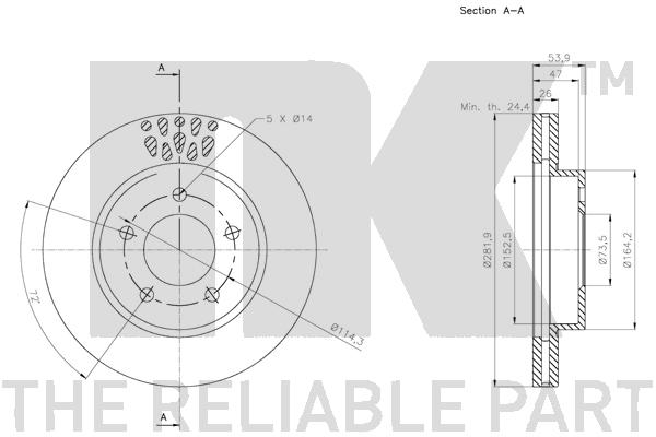 NK 319324 Bremsscheibe