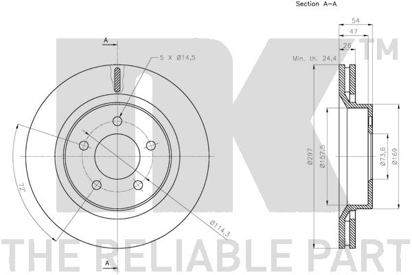 NK 319325 Bremsscheibe