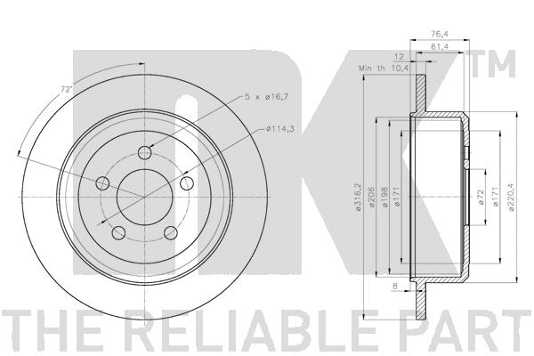 NK 319332 Bremsscheibe