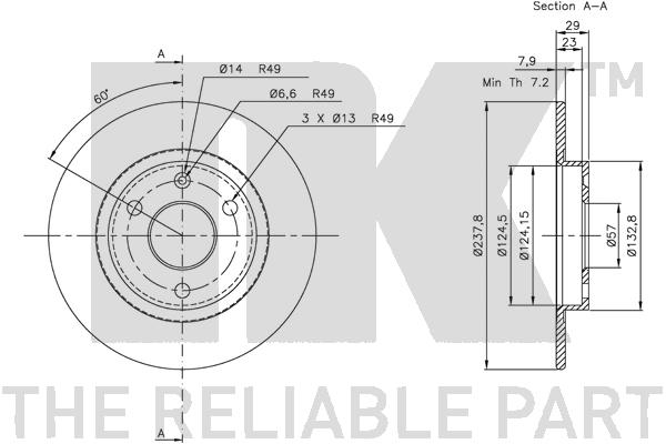 NK 319917 Bremsscheibe
