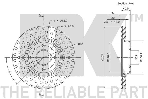 NK 319921 Bremsscheibe