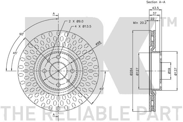 NK 319923 Bremsscheibe