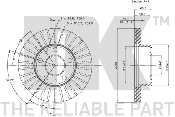 NK 319945 Bremsscheibe