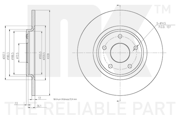 NK 319951 Bremsscheibe
