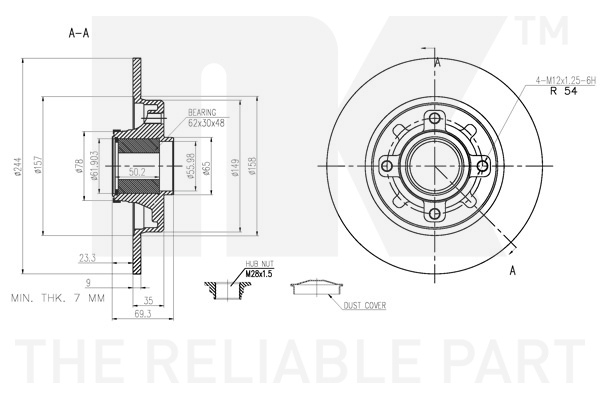 NK 319953 Bremsscheibe