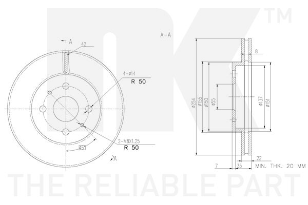 NK 319954 Bremsscheibe