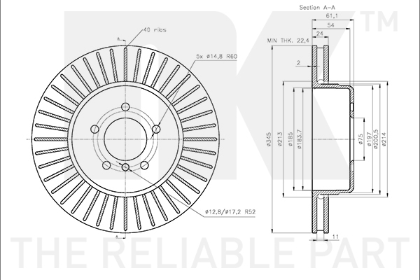 NK 3415113 Bremsscheibe