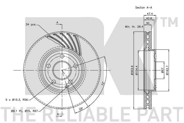 NK 343386 Bremsscheibe