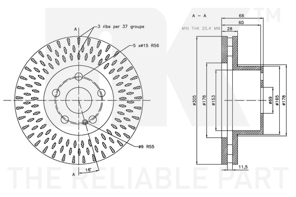NK 343395 Bremsscheibe