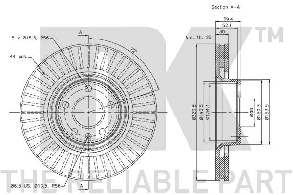 NK 3447100 Bremsscheibe