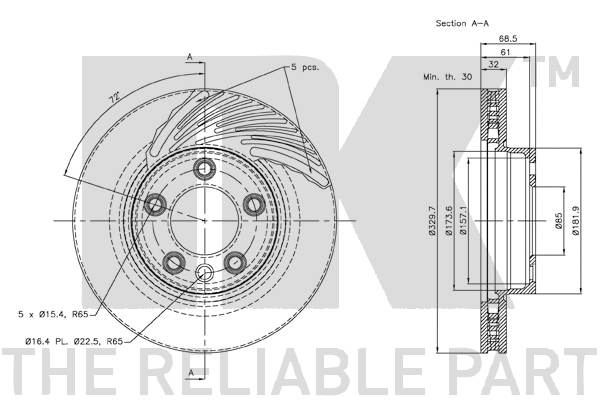 NK 3447102 Bremsscheibe