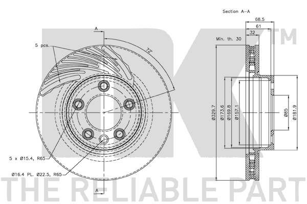 NK 3447104 Bremsscheibe
