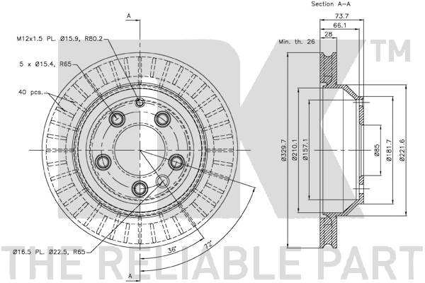 NK 3447106 Bremsscheibe