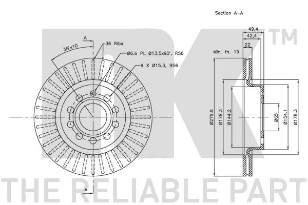 NK 344787 Bremsscheibe