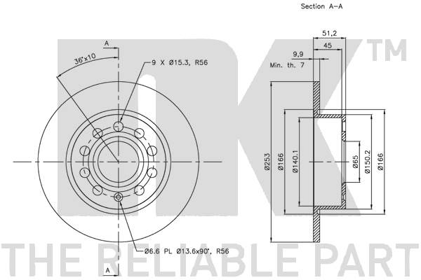 NK 344789 Bremsscheibe