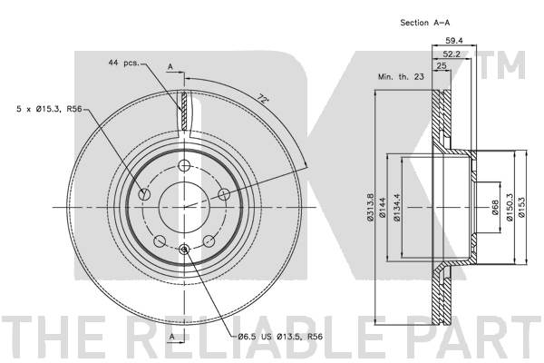 NK 344799 Bremsscheibe