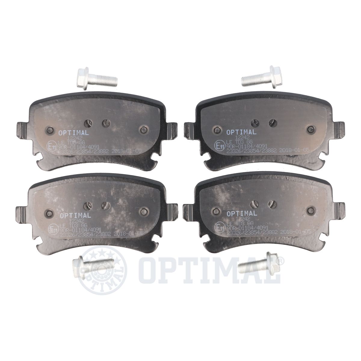 OPTIMAL BP-12242 Brake Pad Set, disc brake
