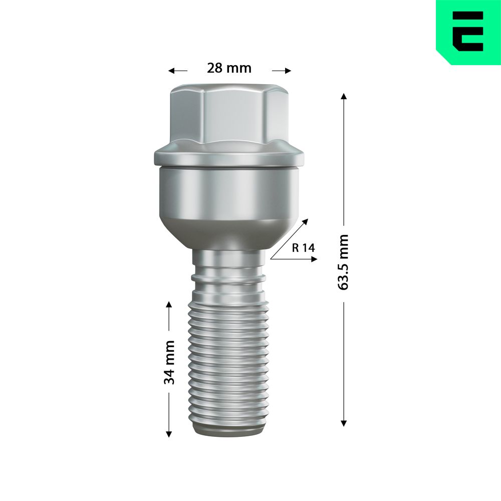 OPTIMAL OP-UWB10062-1 Βίδα τροχού μπροστινός άξονας Πίσω άξονας for AUDI PORSCHE