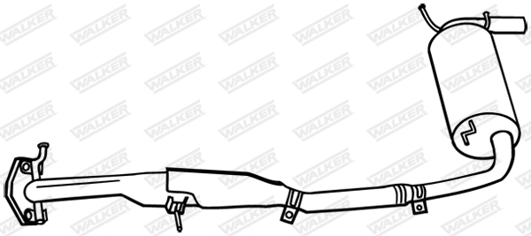 WALKER 18847 Koncový tlmič výfuku