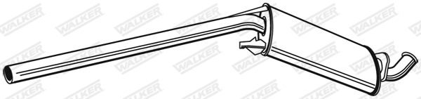 WALKER 21204 Stredný tlmič výfuku